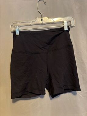 90 Degree By Reflex Black High-Waist Bike Shorts
